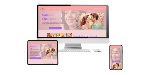 Réalisation d'une création de site internet pour une société musicale