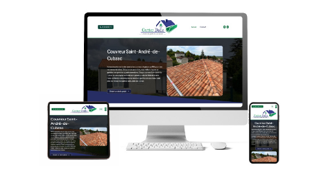 Réalisation d'un site vitrine pour un couvreur en Nouvelle-Aquitaine