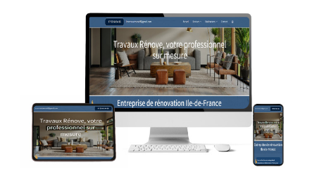 Portfolio, développement web de site vitrine BTP