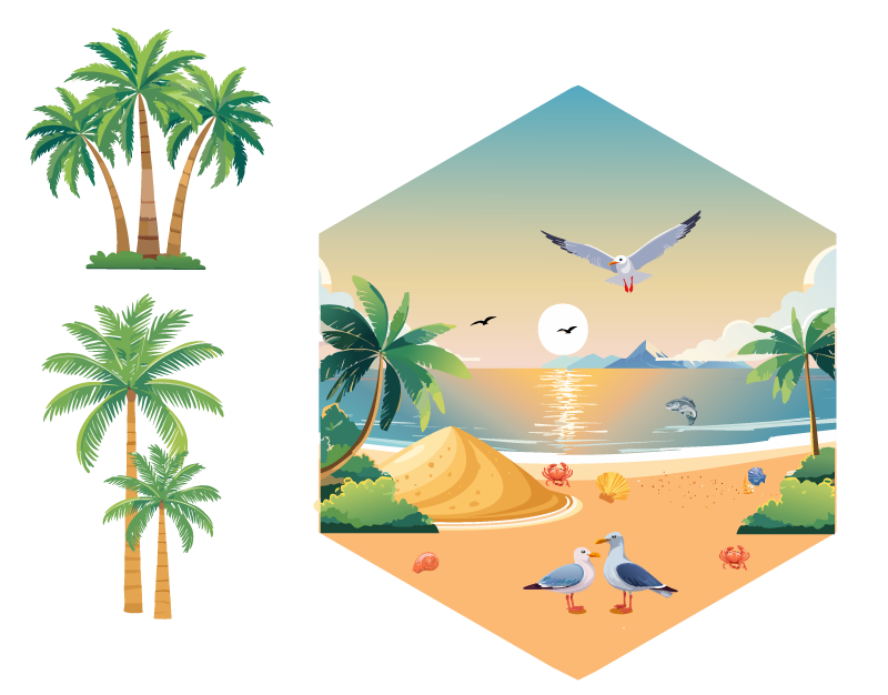 Réalisation graphique d'un paysage par un infographiste
