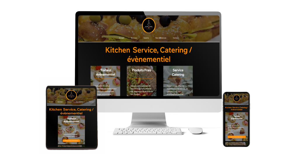 Éléments graphiques pour un client spécialisé dans le catering