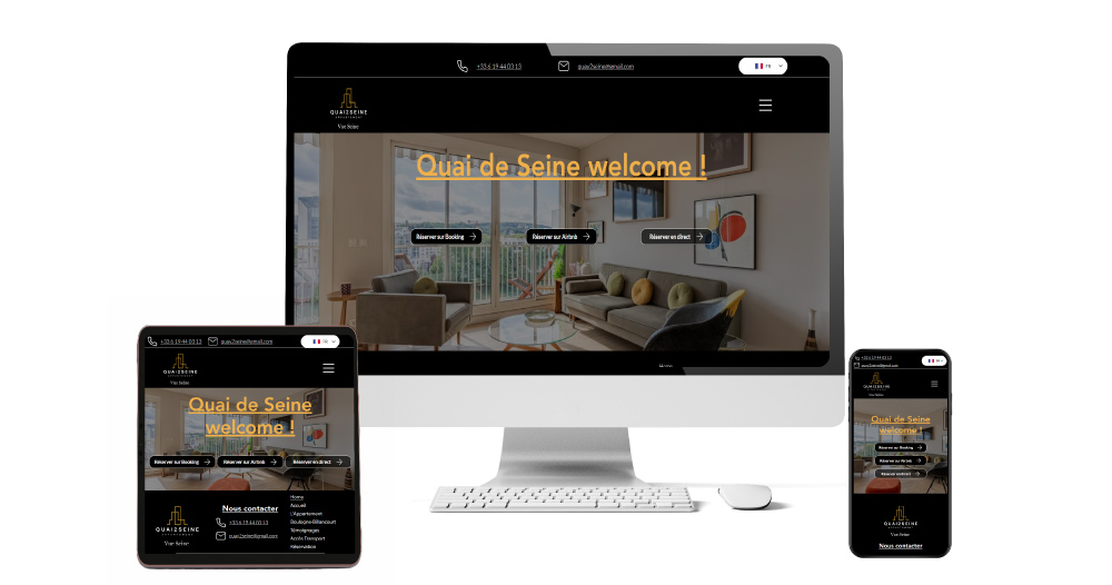 Réalisation site dans la location d'hébergement
