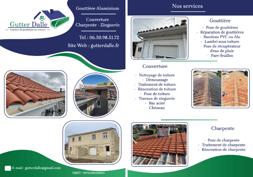 Flyer avec l'application d'un vernis